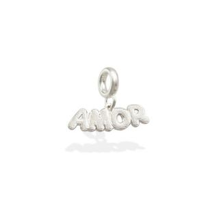 Berloque para Pulseira de Prata 925 Amor Reticulado em Oferta na Shopee
