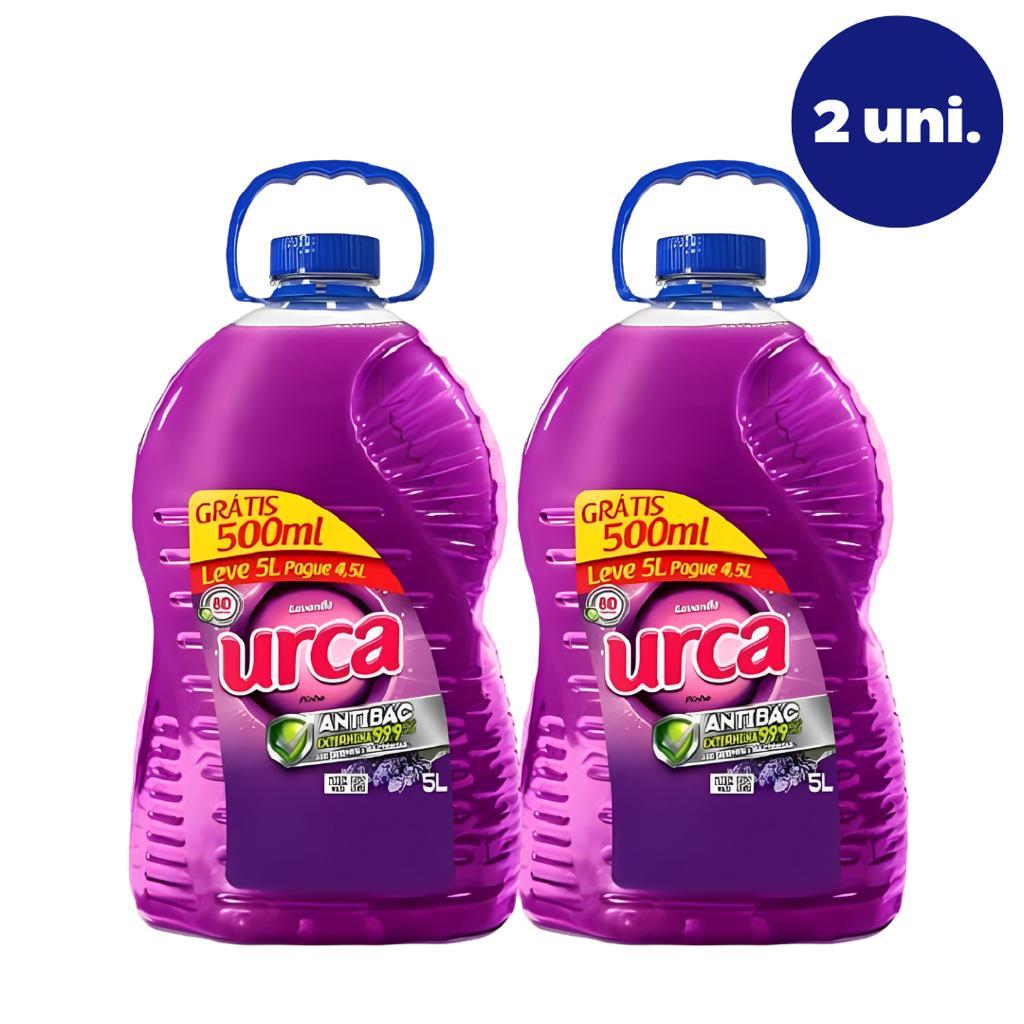 Kit Com 2 Desinfetantes Urca 5 Litros 500ml Lavanda com Pinho