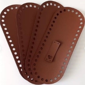kit com 4 bases + 4 etiqueta. para bolsa e cesto em couro ecológico em Oferta na Shopee