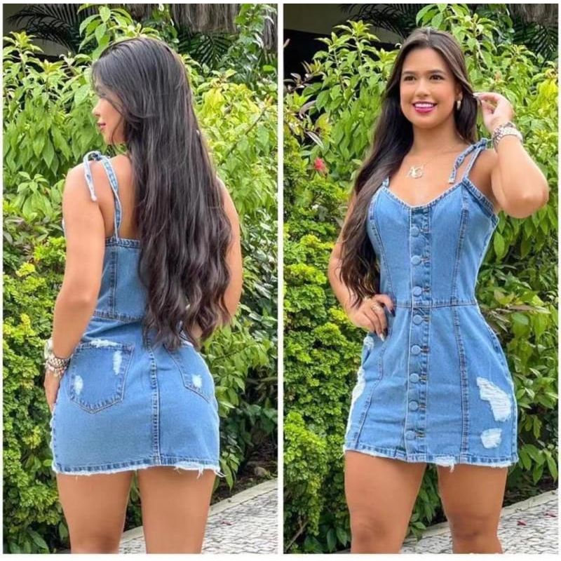 Vestido Curto Jeans em Oferta Shopee 2025