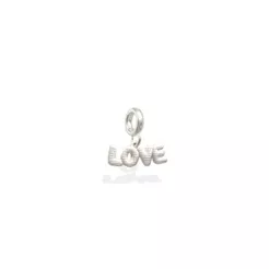 Berloque para Pulseira de Prata 925 Love Reticulado
