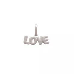 Pingente Feminino de Prata 925 Love Reticulado