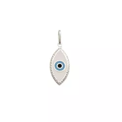 Pingente Feminino de Prata 925 Olho Grego Detalhado