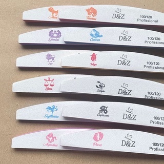 Imagem Lixa Bumerangue D&Z 2 em 1 Signos do zodíaco Profissional Nails