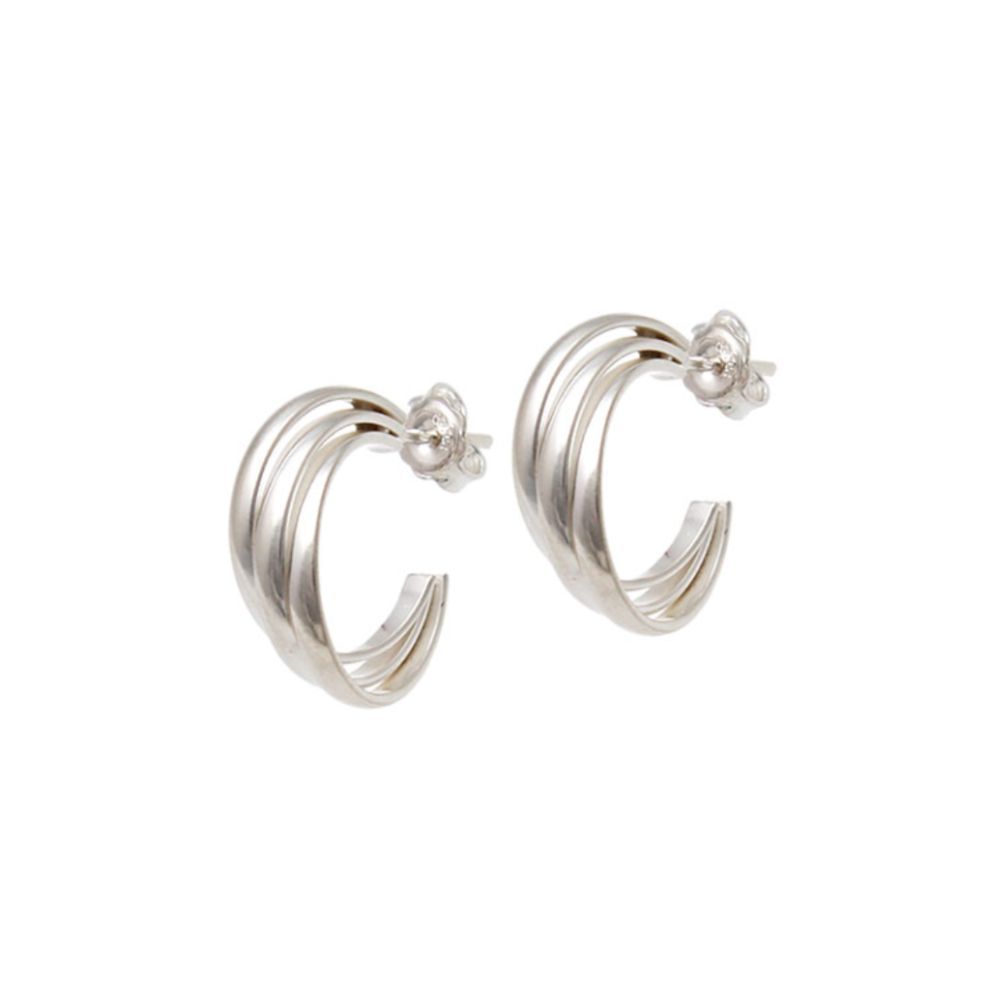 Brinco Argola Feminina de Prata 925 Redonda Entrelaçada 15mm - Fashion Accessories