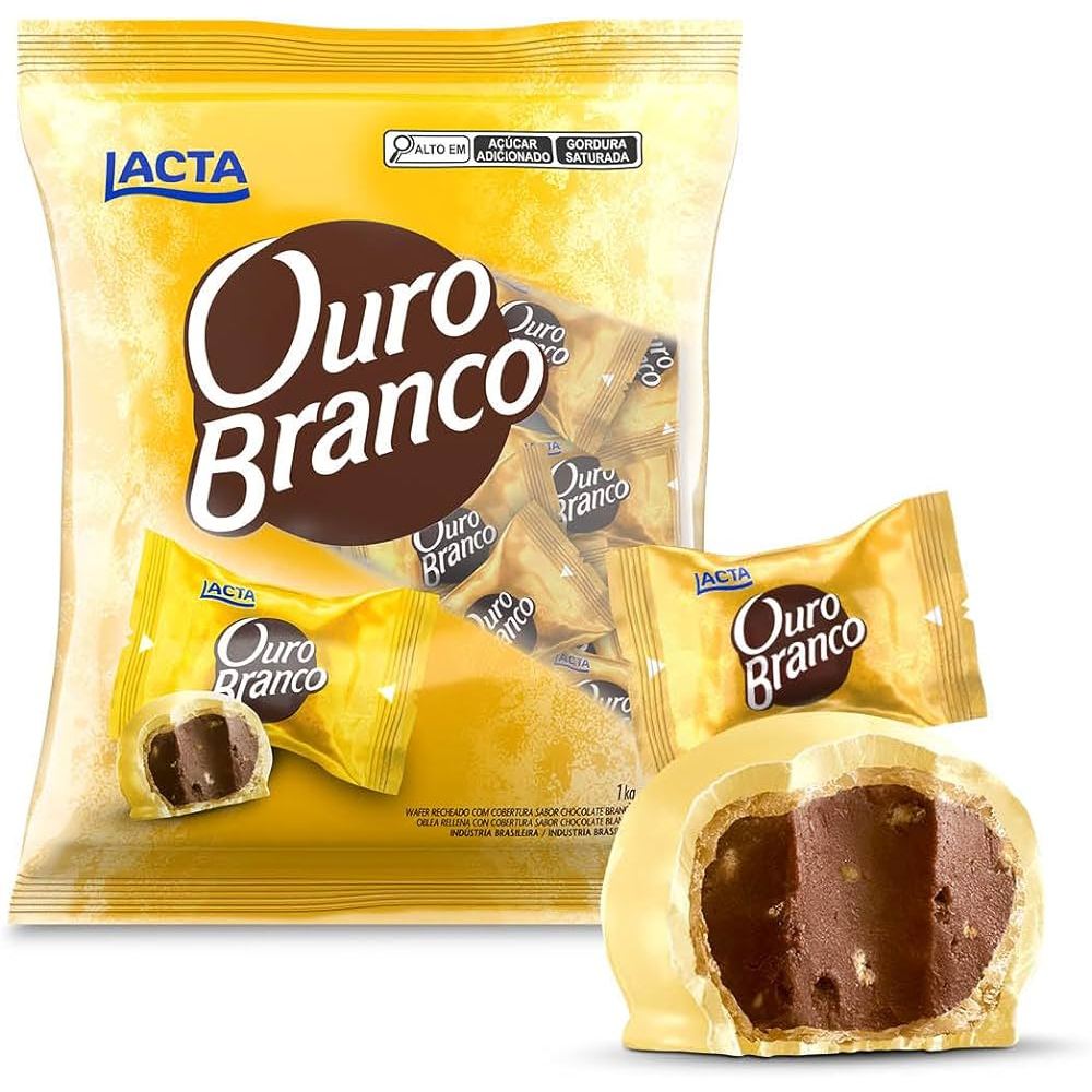 Bombom Crocante Lacta Ouro Branco Pacote 1kg
