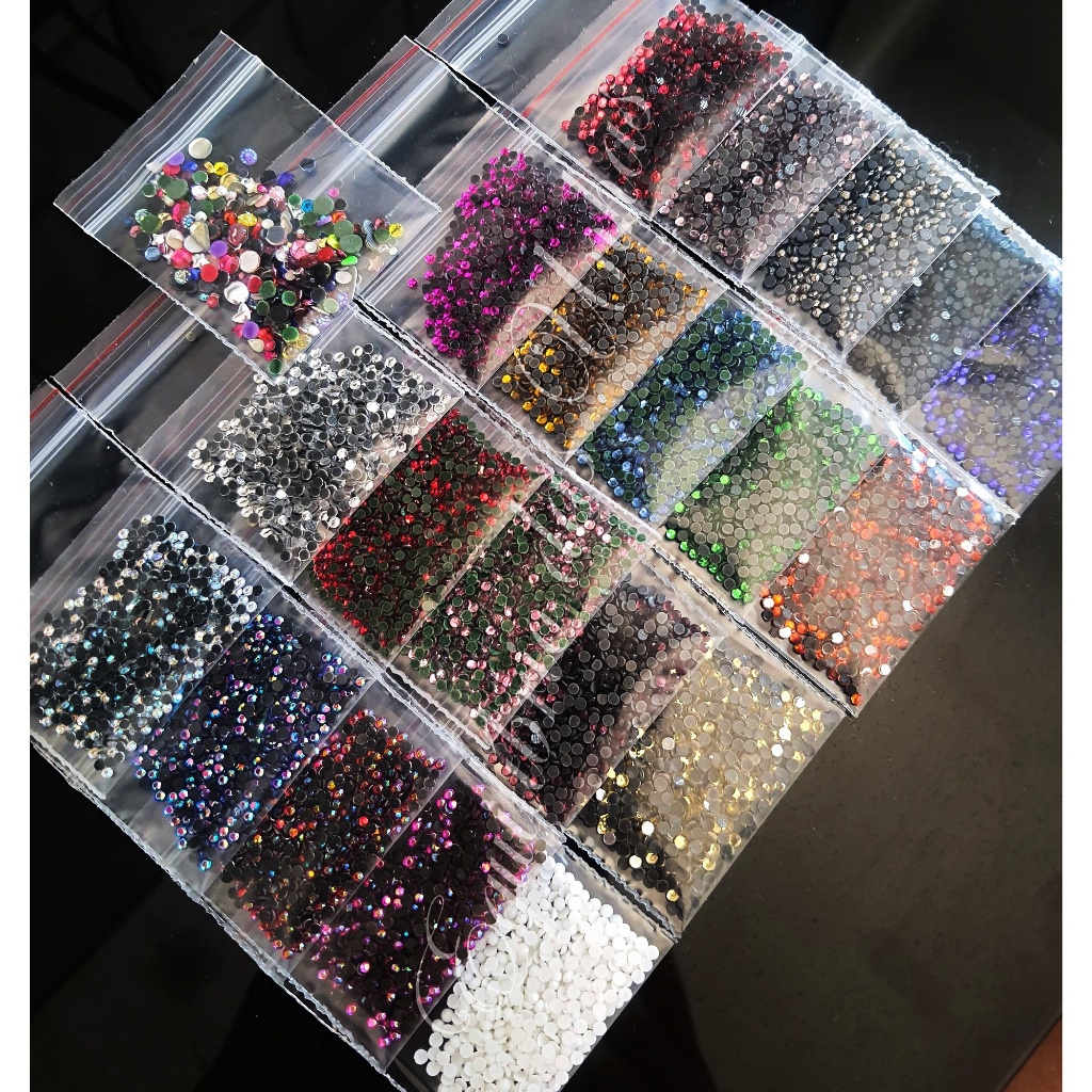 Strass 1,8mm/2mm (10.000mil pedras aprox) pedrarias para unhas, joias de unha