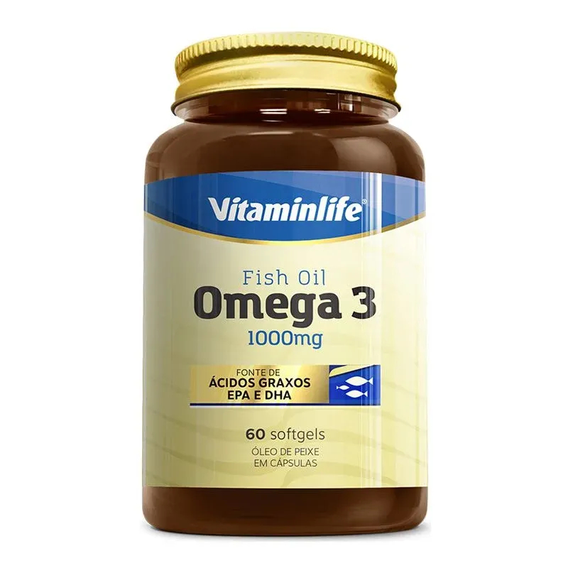 Óleo de Peixe 1000mg Ômega 3 - Selo MEG3 -  VitaminLife