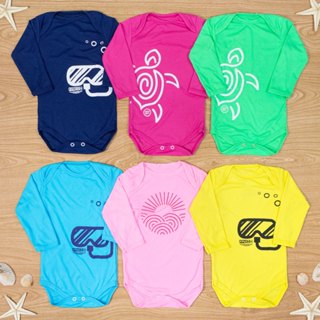 Body bebê proteção UV50+ manga longa moda praia