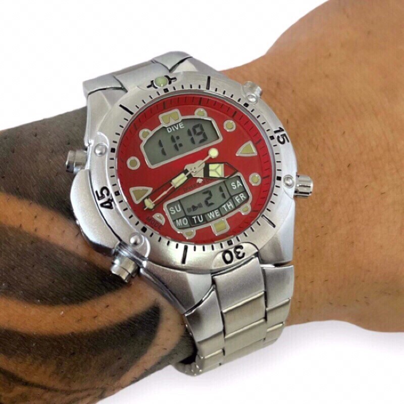 Full Metal Aqualand Relógio Masculino Metal Aço inoxidável 100% Funcional