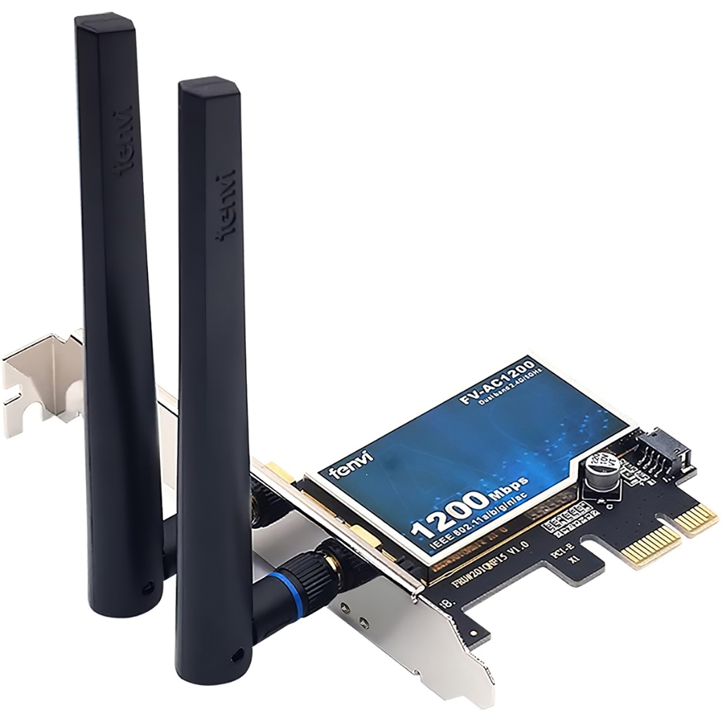 Adaptador Placa de Rede Wifi 2.4Ghz/5Ghz, PCI-E, Dual Band, Offboard, Bluetooth 4.0, PC, Win, Linux