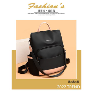 mochila feminina ante furto bolsos lateral nylon impermeável
