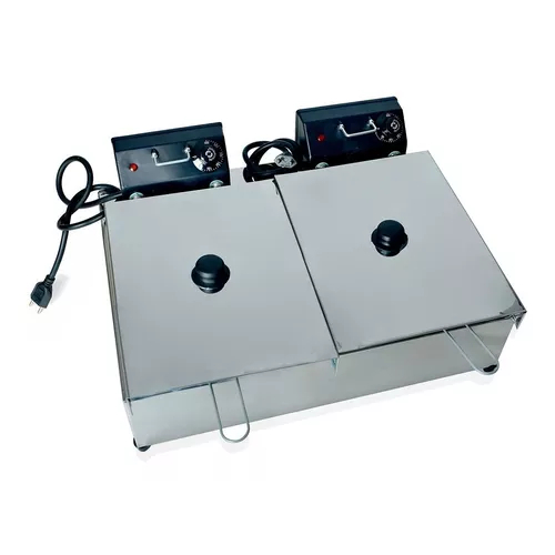 Fritadeira Elétrica 10 lts 2 Cubas C/Tampa Açoinoxidavel em Oferta na Shopee