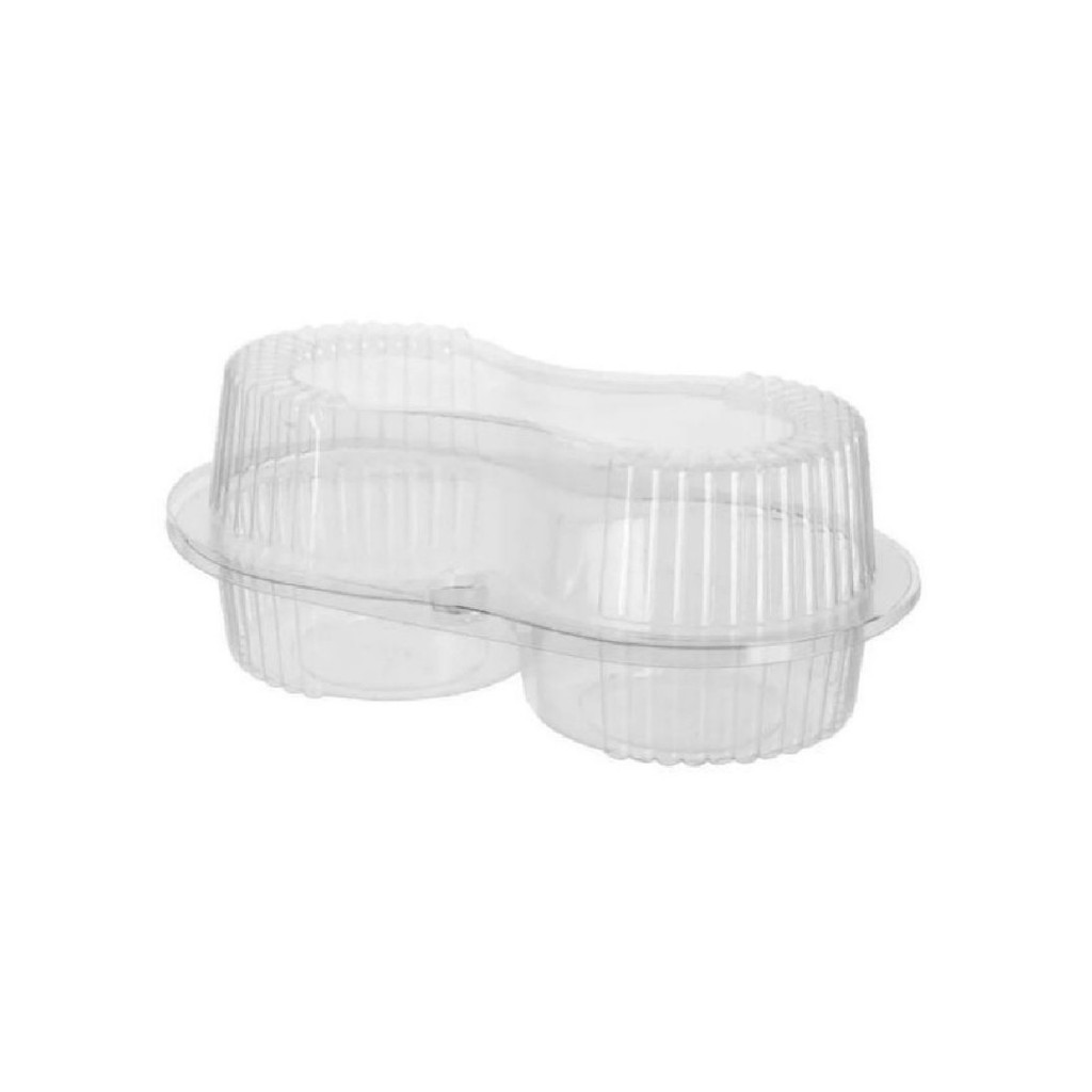 100 un Embalagem Pet Dois Doces G14 com Tampa Articulada Galvanotek Premium