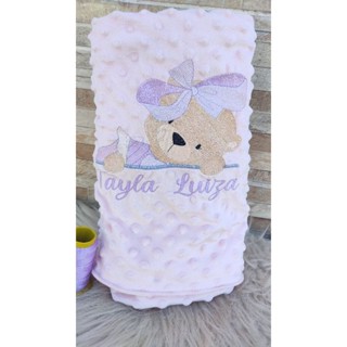 manta para bebe pipoquinha personalizada