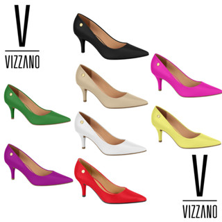 Scarpin Vizzano Feminino Original Salto Médio Fino 7cm Napa Fosco ( OPÇÕES DE CORES ) FRETE GRÁTIS Envio Imediato