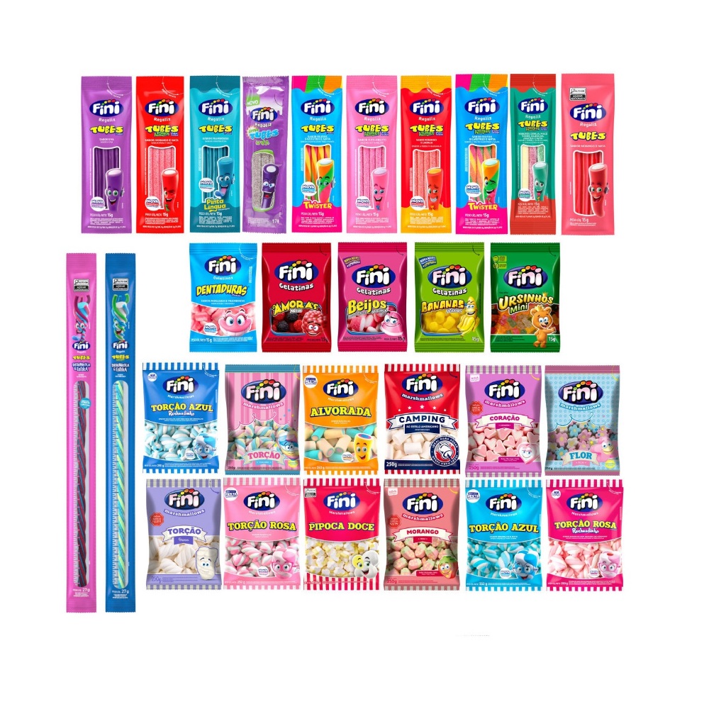 O Kit de Fini que Combina com Você! Escolha Tubes Marshmallow Goma e Desenrola Festa em Oferta na Shopee