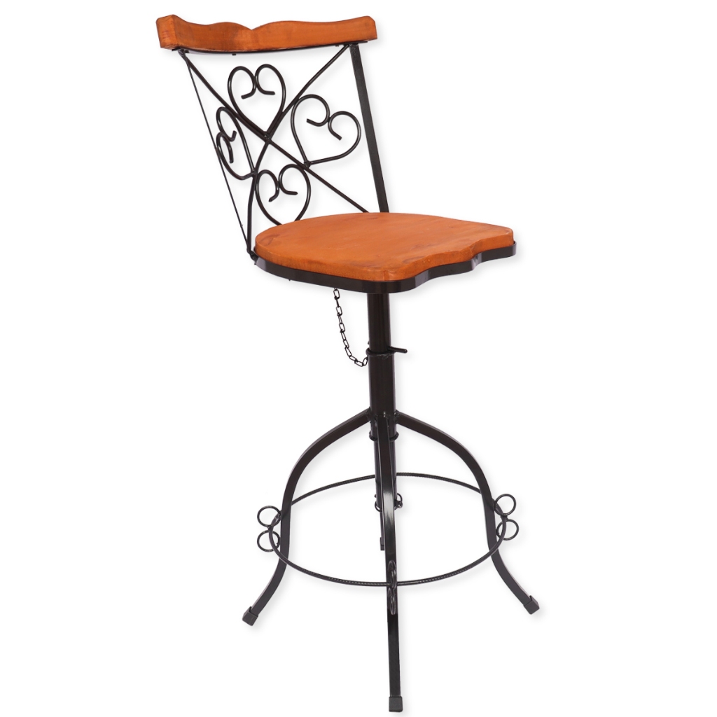 Banqueta Bistrô 4 Corações Rústica Artesanal em Oferta na Shopee