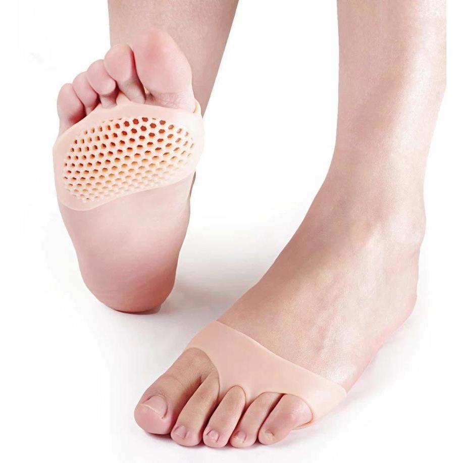Protetor De Pé Gel Silicone Com Abertura para Dedos Par Meia Palmilha Gel Ortopédica Silicone Dedos Esporão Pisar Macio TipToe Protector