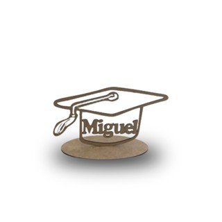 Centro De Mesa Capelo Formatura Personalizado Feito Em Mdf 3mm Unitário