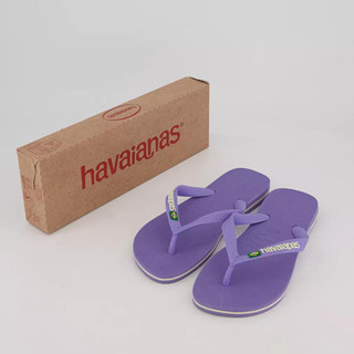 chinelo havaianas brasil logo lilas roxa tamanho 43/44 unissex Original !