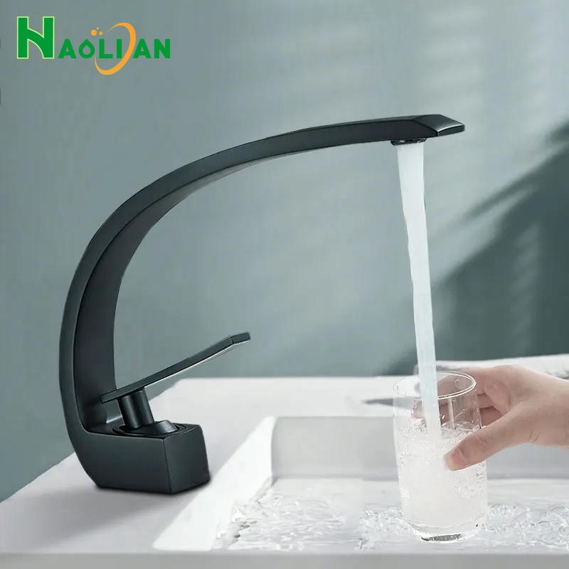 Torneira Banheiro Lavabo ascata Monocomando Curva Linha Quente e Fria Luxo Dourado Preto Cromado em Oferta na Shopee