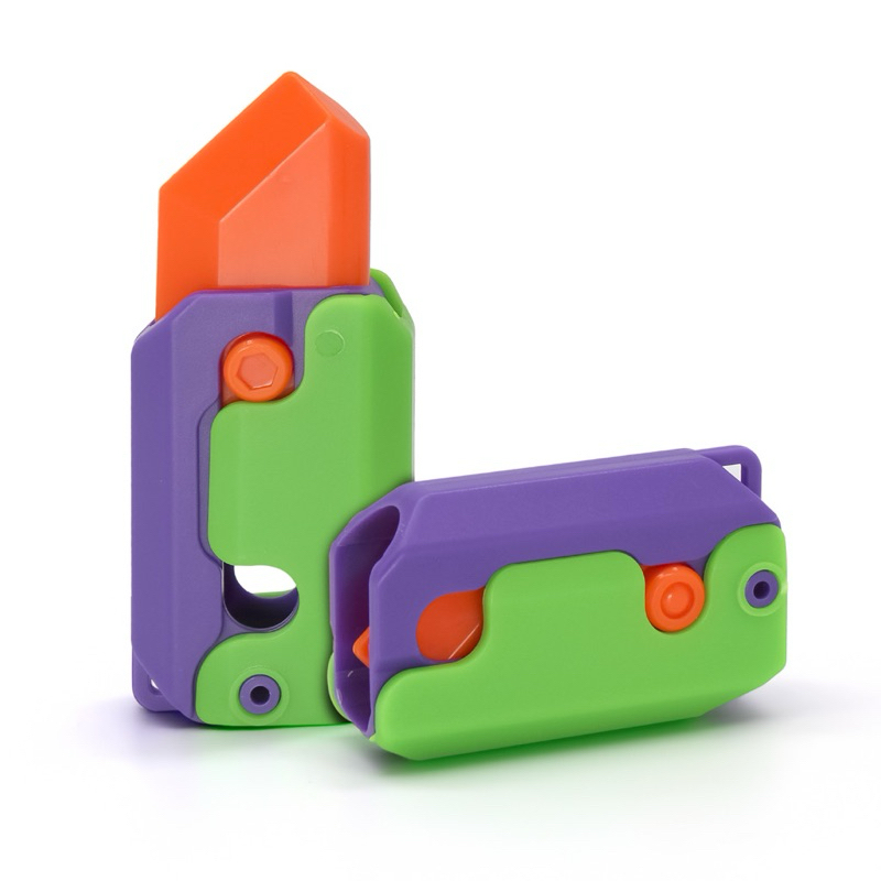 Faca De Cenoura De Gravidade 3D Descompressão Cartão De Empurrar Pequeno Brinquedo Impressão Brinquedos em Oferta na Shopee