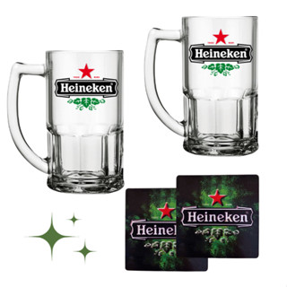 02 Canecas de Vidro para Cerveja e Chopp 340 ml Personalizada com a Marca da Cerveja
