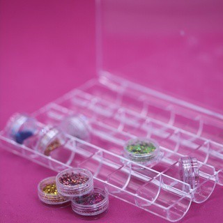 Organizador De Glitter E utensílios De Maquiagem Com 21 Divisórias - Caixa Acrílica