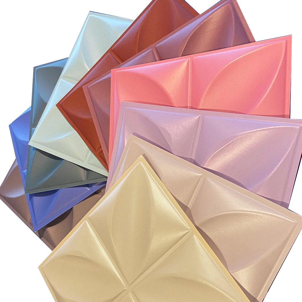 40 Placas Pétalas Revestimento De Parede Pvc 3d Várias Cores 25cm em Oferta na Shopee