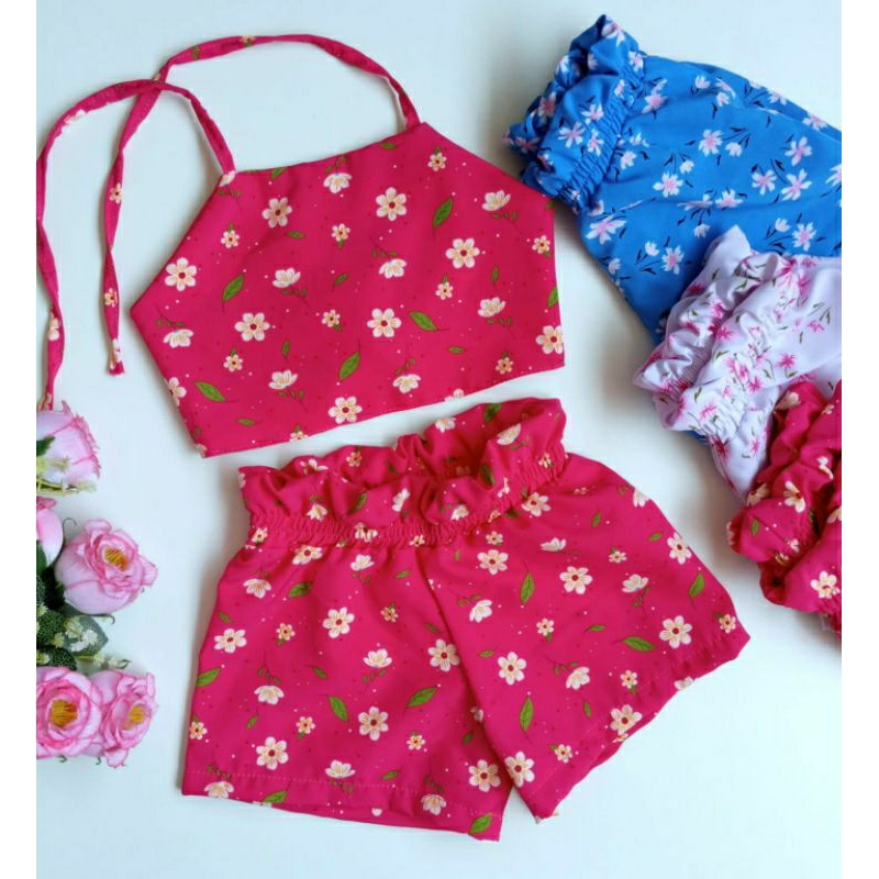Conjunto Infantil Feminino  Frente Única Menina Tecido Crepinho Roupa Criança