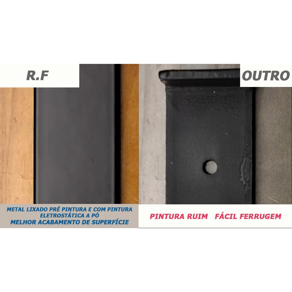 Mão Francesa Invertida 30cm Suporte Ferro Industrial 2pç