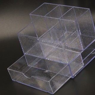 Organizador Acrílico Com gaveta Porta Pincel/Maquiagem em Oferta na Shopee