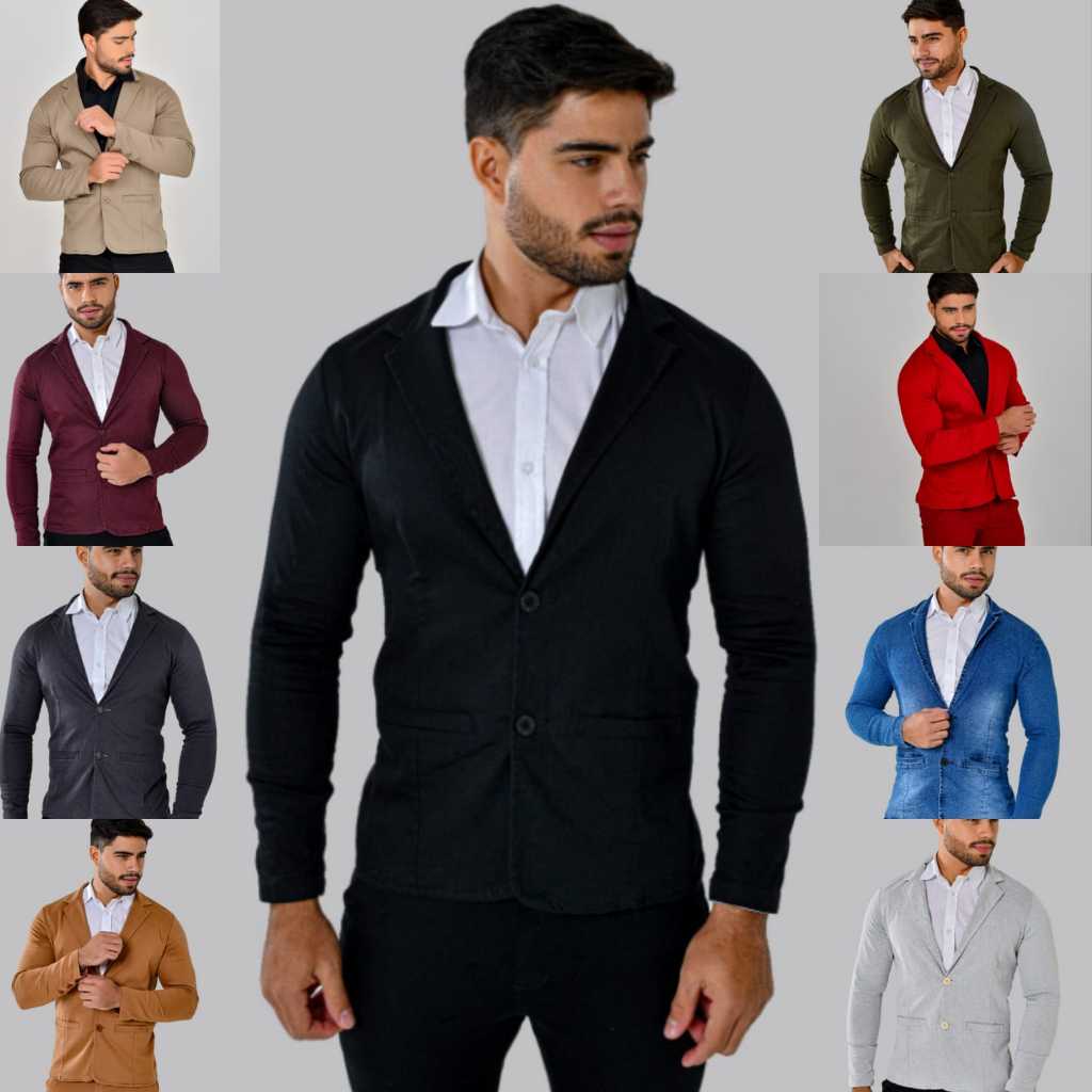 Blazer Masculino Slim Fit Morderno Elegante Esporte Fino