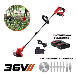 Aparador De Grama A Bateria Roçadeira Elétrica 36v 1580w