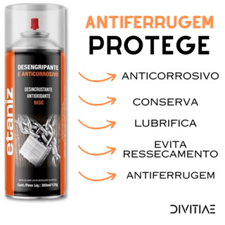 Desengripante Anti Ferrugem e corrosão Spray Etaniz 300ml em Oferta na Shopee