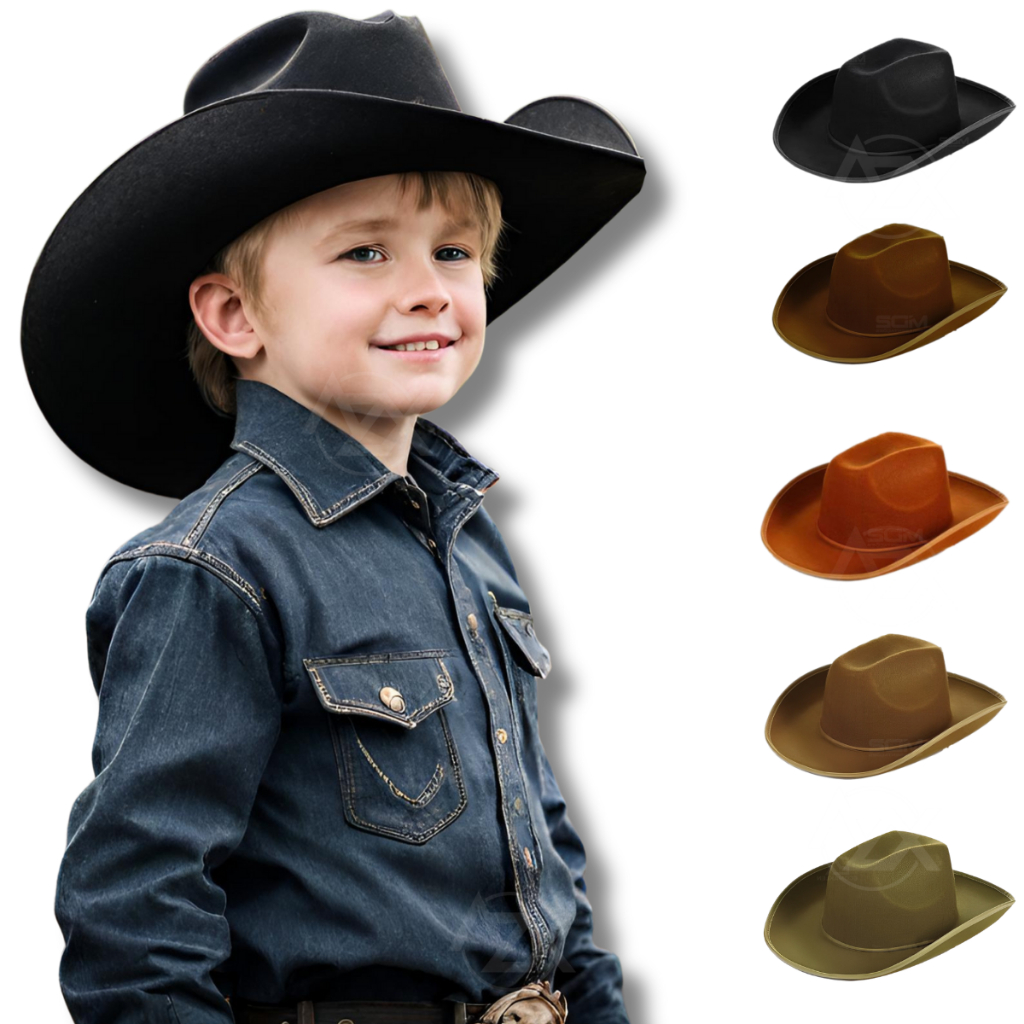 Chapéu Country Infantil Rodeio Festa Junina Cowboy Peão