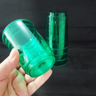 10 COPOS ACRÍLICO VERDE 200 ml RESISTENTE LAVÁVEL IDEAL PARA NATAL E ANO NOVO