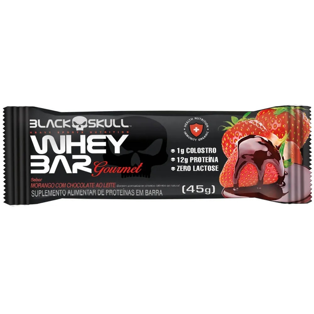 Barra de Proteína 45g Black Skull - unidade