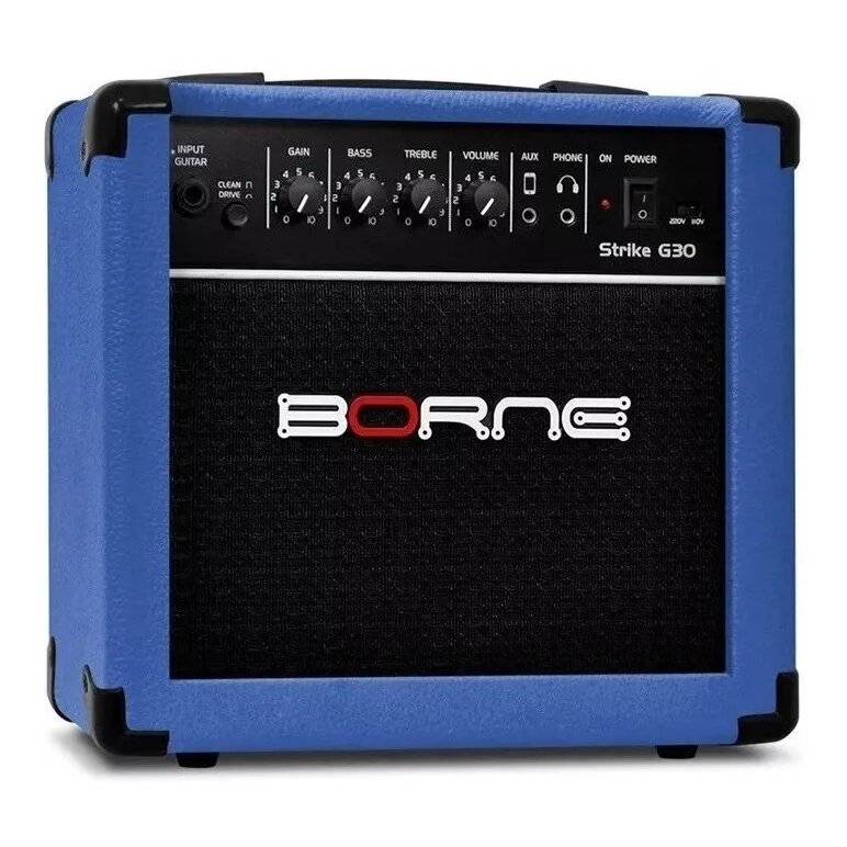 Cubo Amplificador Guitarra Borne Strike G30 Bivolt Cores - detalhe