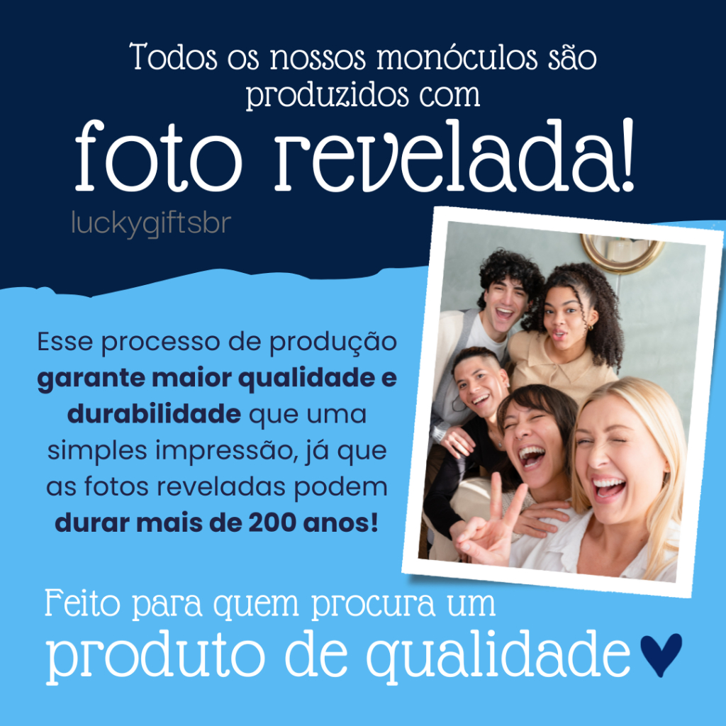 Monóculo para Convite de Padrinhos de batismo - Dinda - Lembrancinha pronta entrega feita com foto REVELADA — imagem 2 de 2