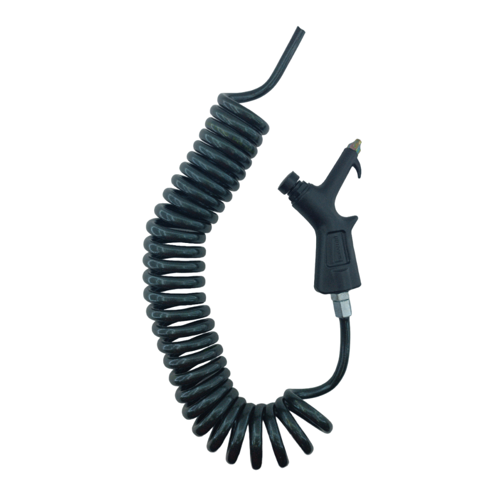 Mangueira Para Limpeza Limpa Cabine Caminhão com Pistola De Botão Bico Ar (Preto)