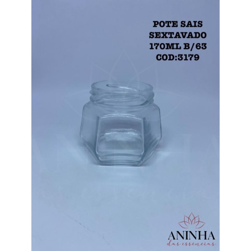 Pote sais sextavado (170ml)