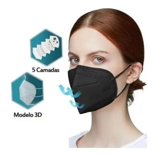 Kit 100 Máscara Kn95 Proteção 5 Camada Descartavel Pff2 N95 em Oferta na Shopee