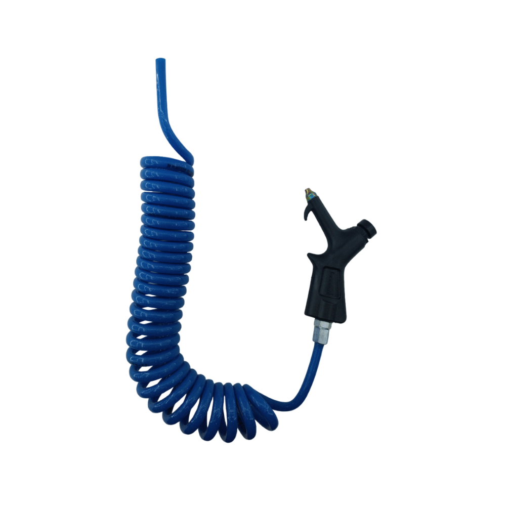 Mangueira Para Limpeza Limpa Cabine Caminhão com Pistola De Botão Bico Ar (Azul)