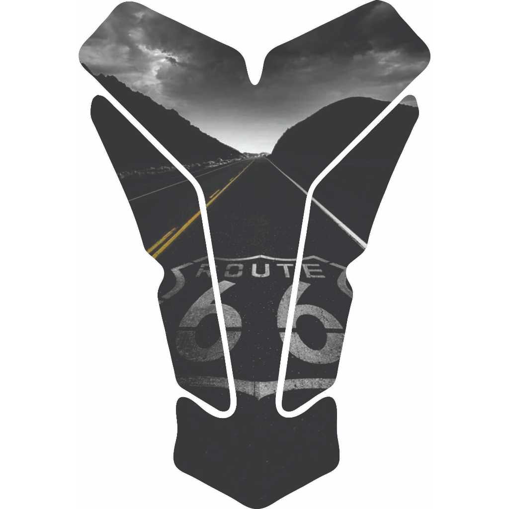 Protetor Para Tanque de Moto Resinado Tankpad Universal - ROUTE 66 PRETO D 2528