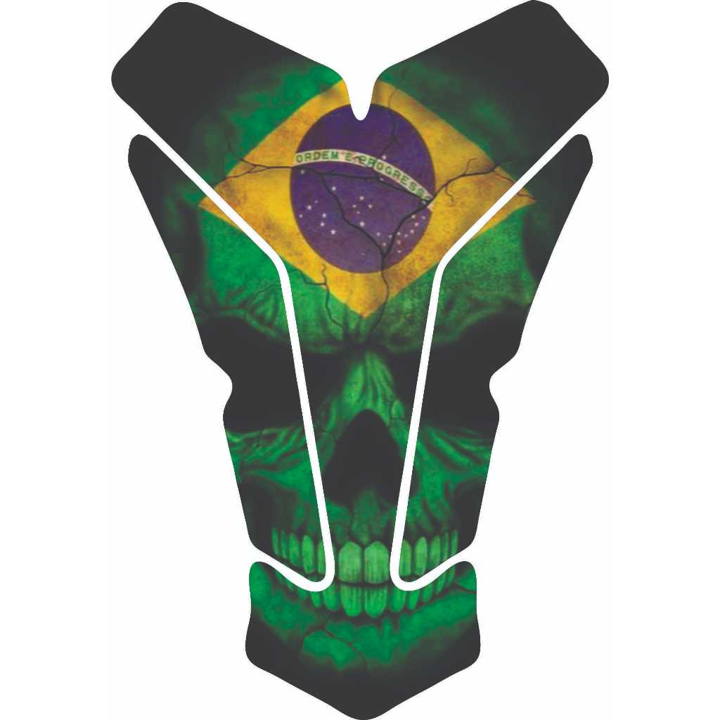 Protetor Para Tanque de Moto Resinado Tankpad Universal - Crânio Varios Modelos
