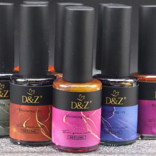 Kit 8 Esmalte Aquarela/Mármore D&Z LED/UV 12ml x 8pcs em Oferta na Shopee