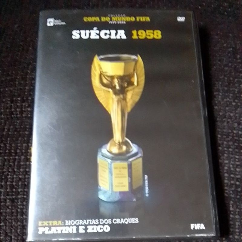dvd  - copa do mundo Suécia 1958 + biografias platini e zico dvd original