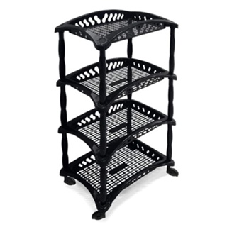 Fruteira De Chão De Plástico Multiuso 4 e 3 andares Organizador Empilhável com Rodinhas em Oferta na Shopee